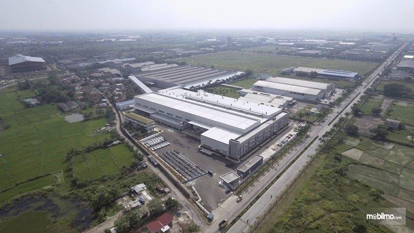 Foto Pabrik Sokonindo Automobile di Cikande diambil dari udara