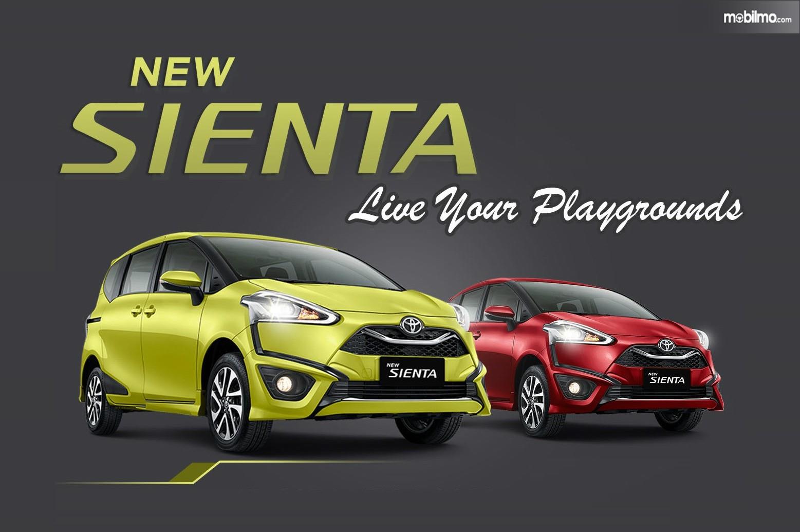 Foto menunjukkan Toyota Sienta facelift 2019