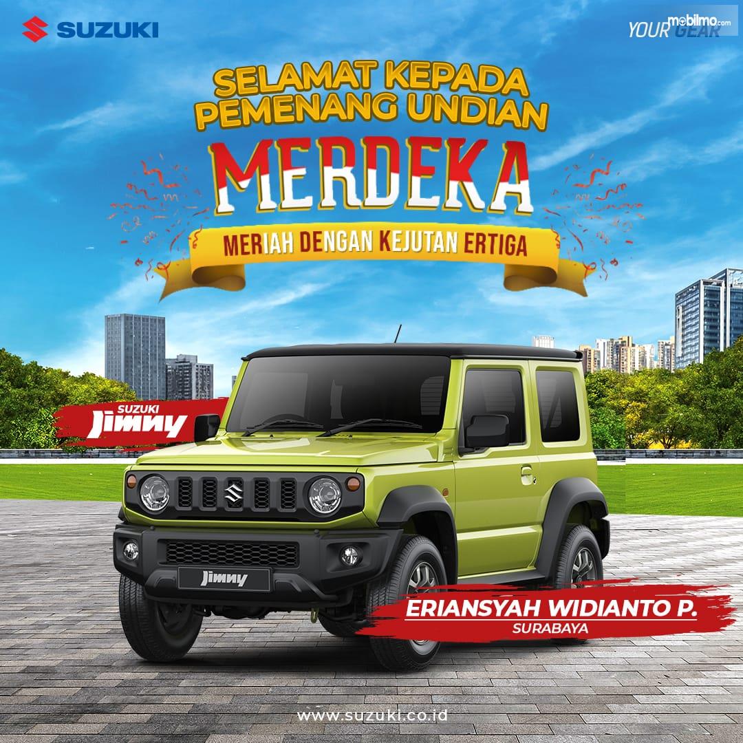 Banner Program MERDEKA Suzuki 2019 - Pemenang didapat