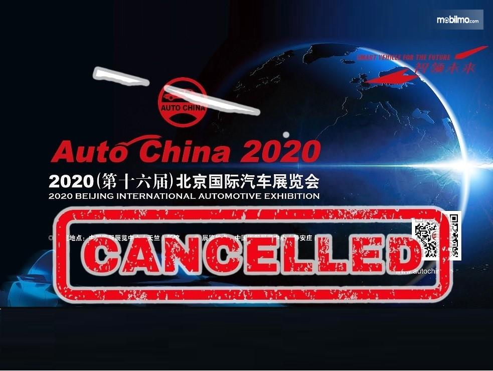 Gambar menunjukkan banner Beijing Motors Show 2020