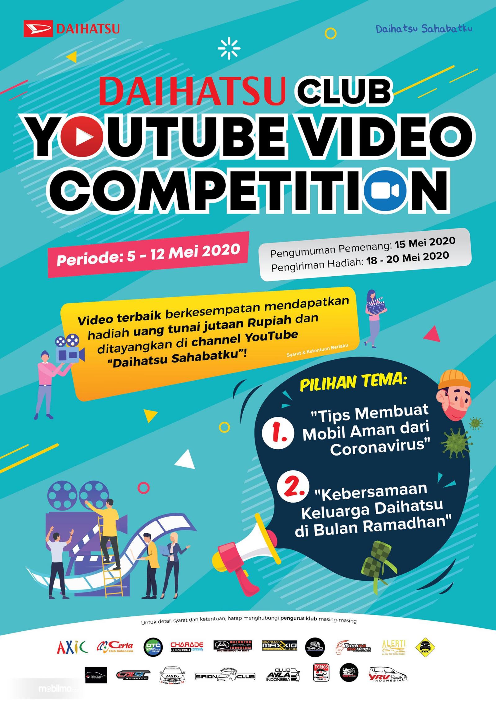 Foto menunjukkan banner Youtube Video Competition
