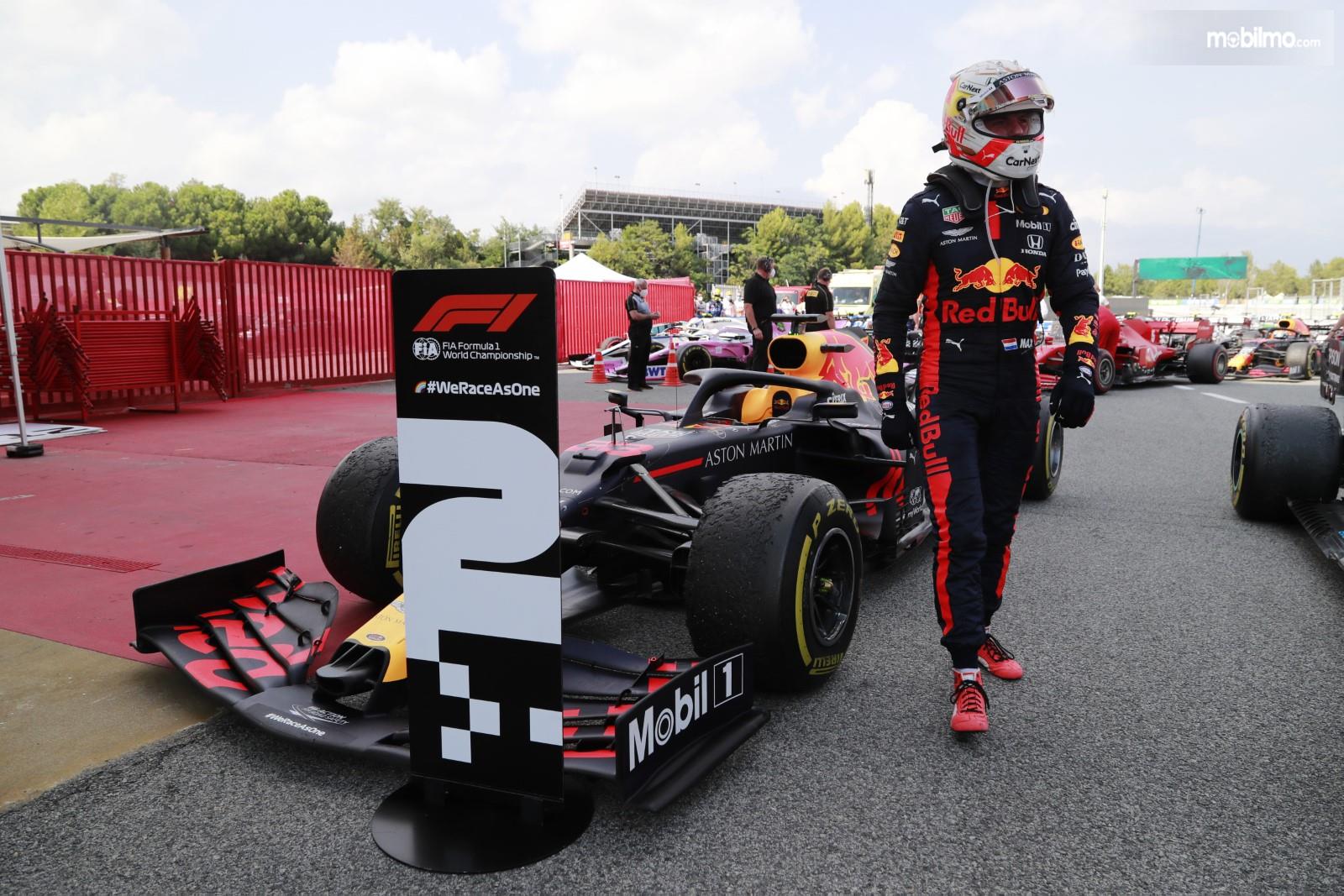 Foto Max Verstappen usai menyelesaikan balapan F1 2020 GP Spanyol