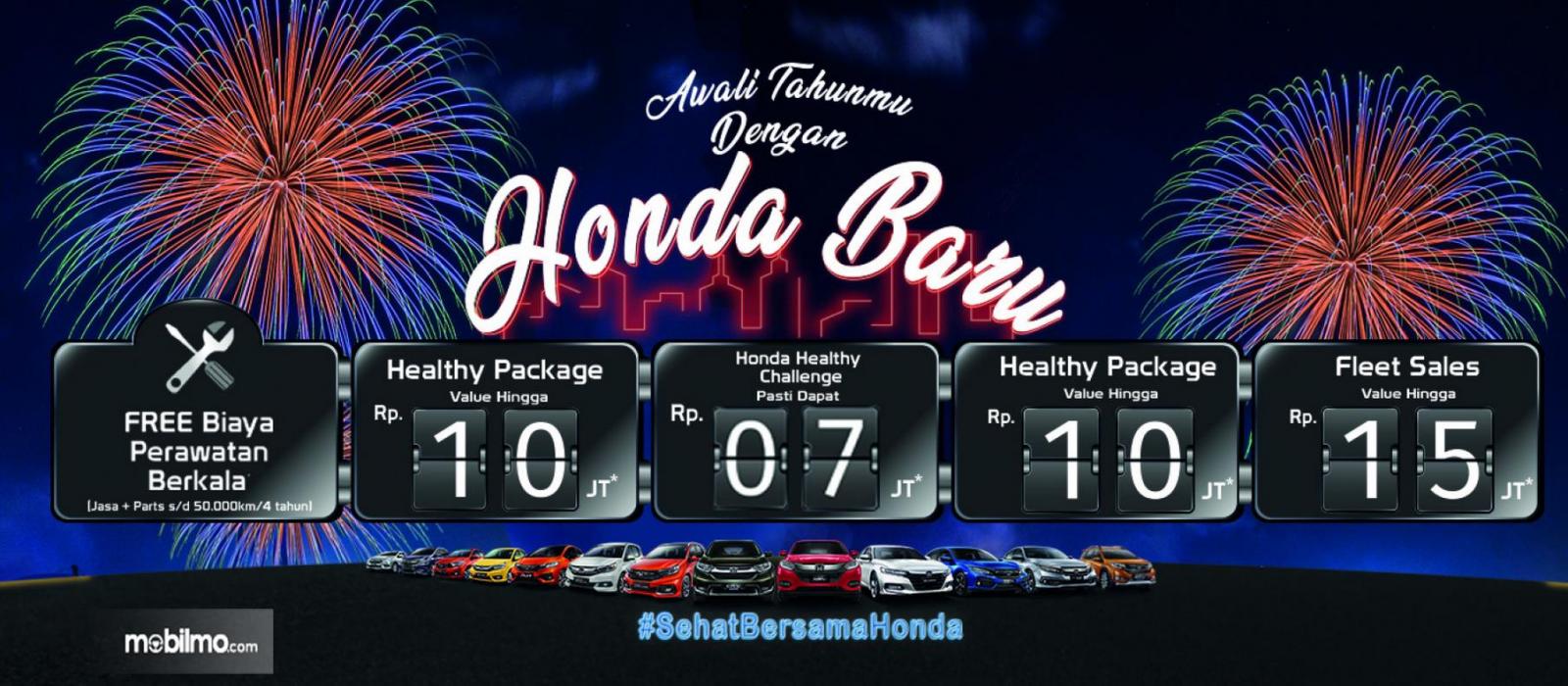 Gambar ini menunjukkan program Honda lebih lengkap