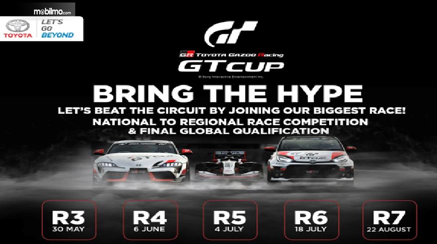 Gambar inimenunjukkan jadwal TOYOTA GAZOO Racing GT Cup 2021