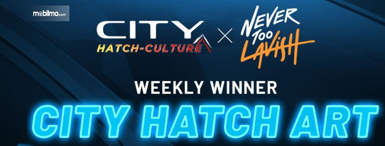 Gambar ini menunjukkan info pemenang mingguan Kompetisi City Hatch Art
