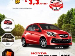 2015 Honda Brio E CVT Merah - Jual mobil bekas di Kalimantan Barat