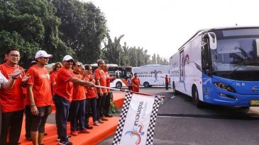 100 Bus Promosikan Wonderful Indonesia di Asian Games 2018
