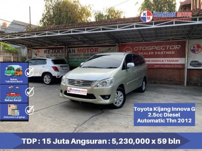 2012 Toyota Kijang Innova 2.5 G Silver - Jual mobil bekas di DKI Jakarta