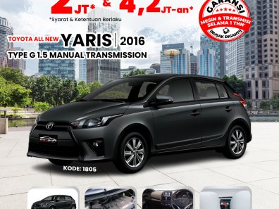 2016 Toyota Yaris 1.5G Hitam - Jual mobil bekas di Kalimantan Barat